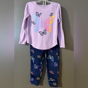 TODDER Wonder Nation Butterfly Pajama Set Size 4-5